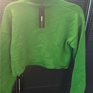 Fashion Nova Bright Green Knit Top